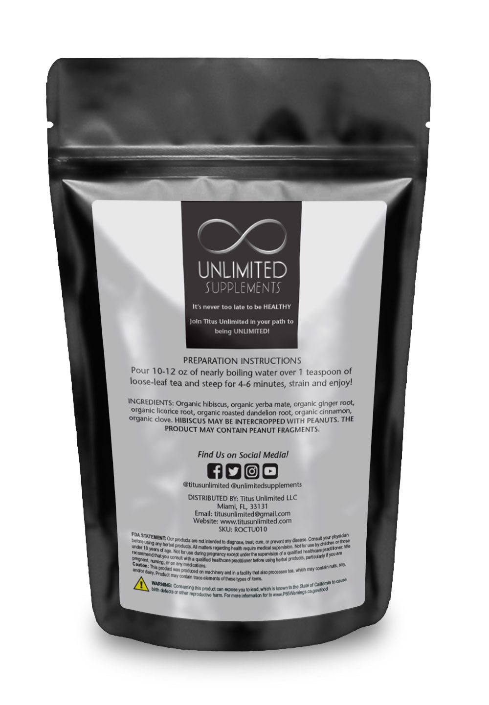 Hibiscus Bliss, a Hibiscus Herbal Blend - NEW 8oz size!