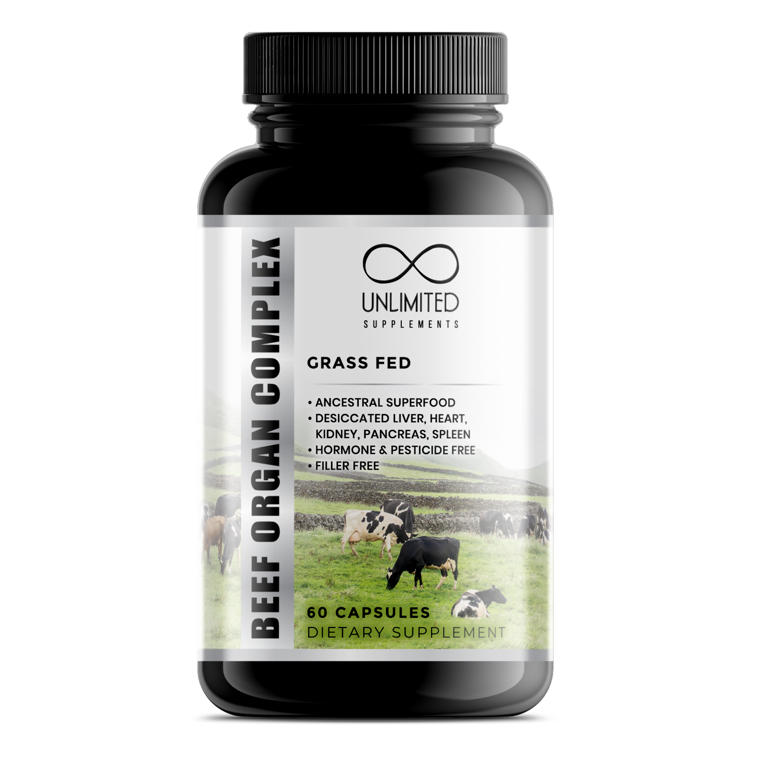 Grass Fed Beef Organ Complex or Beef Liver Capsules