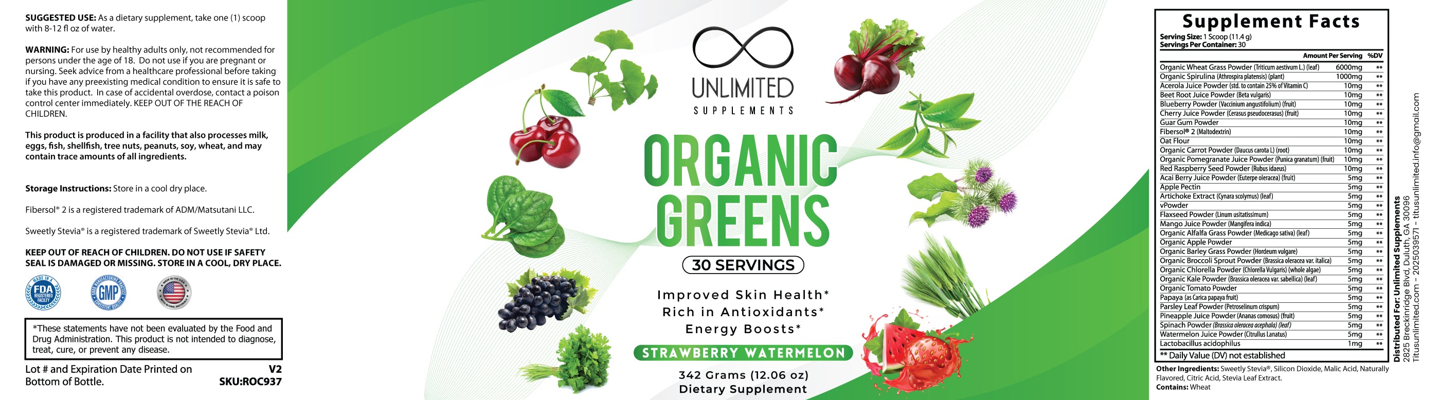 Red / Green Superfoods