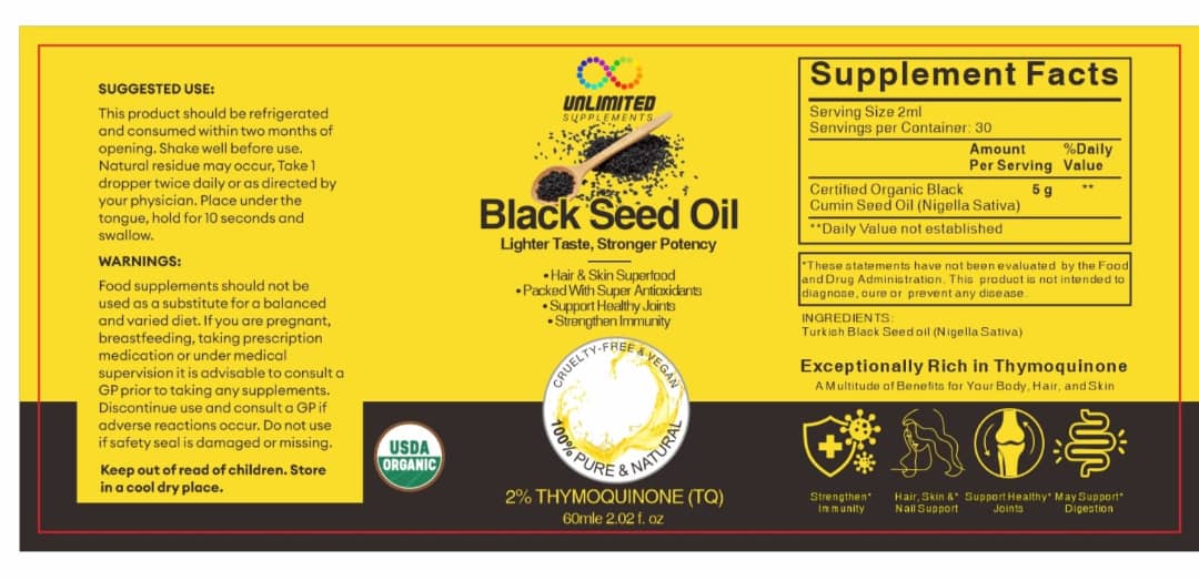 Black seed oil (drops)
