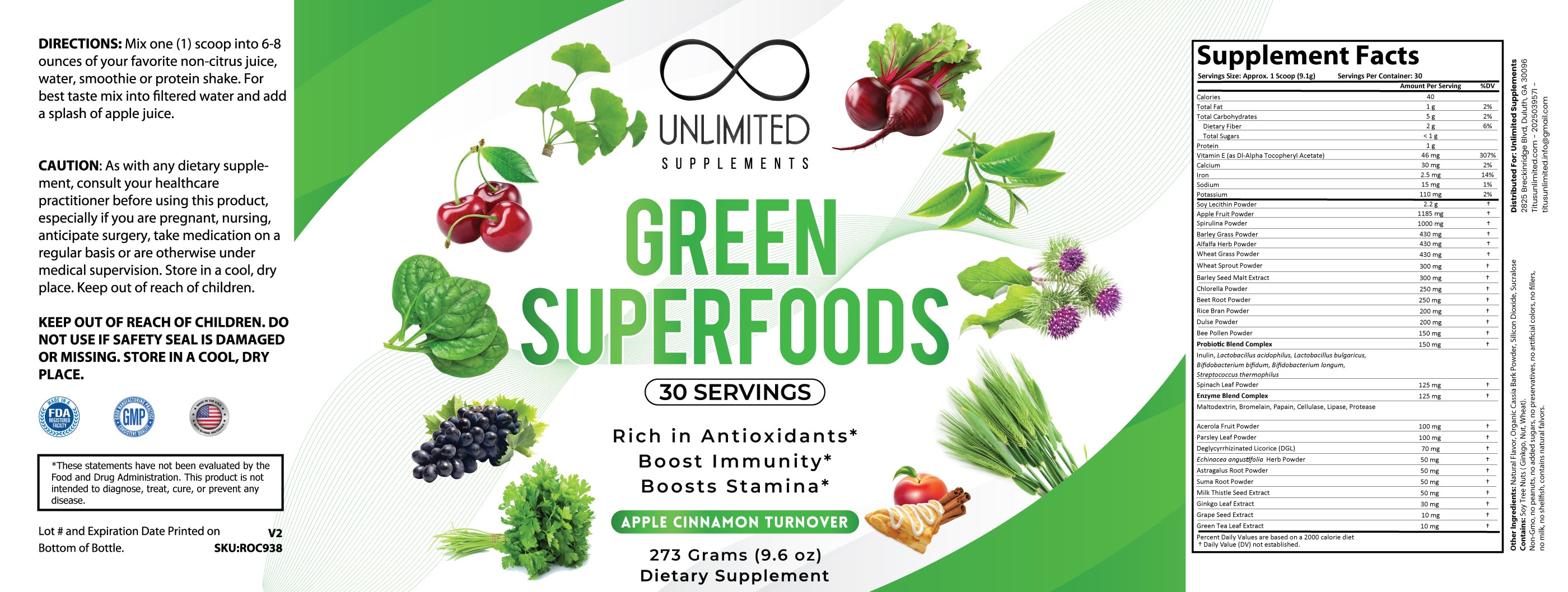 Red / Green Superfoods