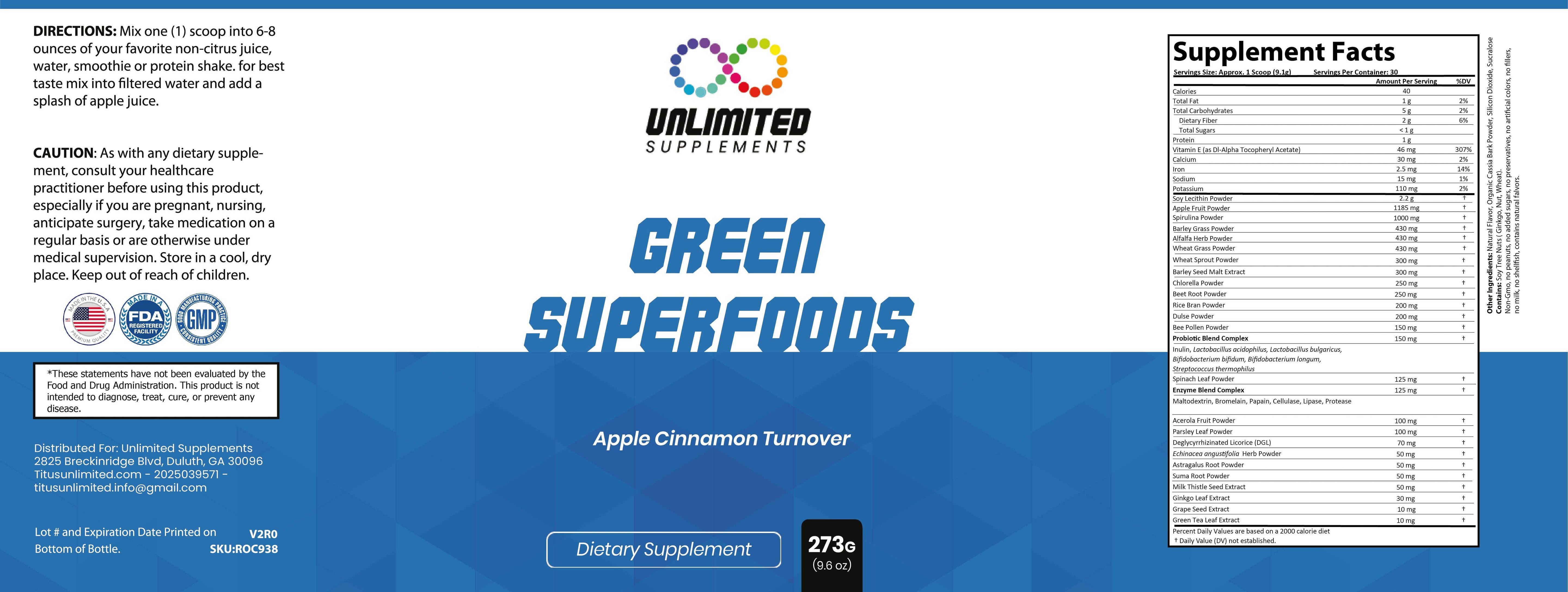 Red / Green Superfoods