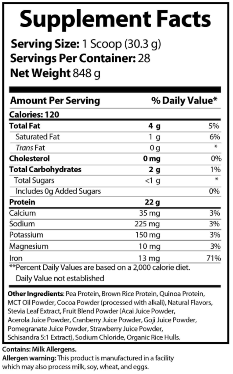 2lb Vegan Protein (Chocolate or Vanilla)
