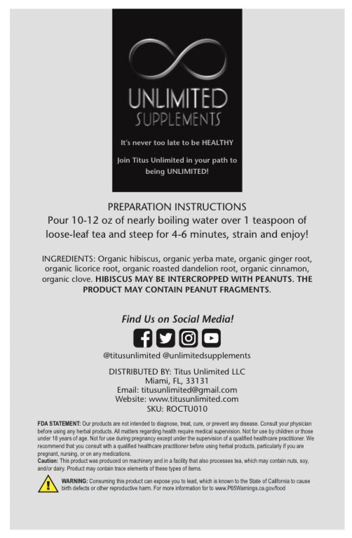 Hibiscus Bliss, a Hibiscus Herbal Blend - NEW 8oz size!