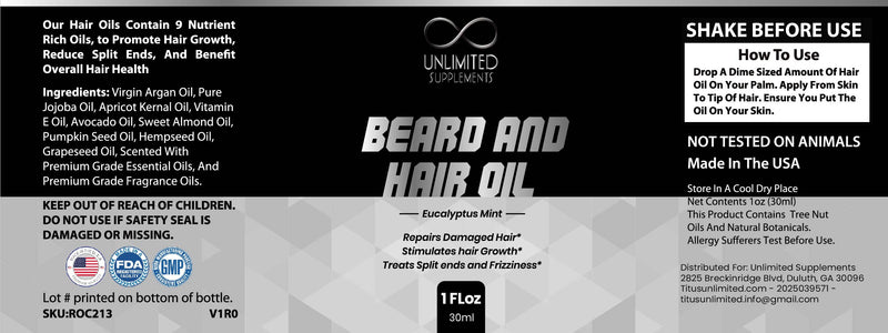 Beard and Hair Oil
